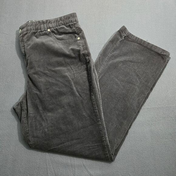 Erika Women 14 Gray Daria Corduroy Jeans Straight Leg - Picture 1 of 14